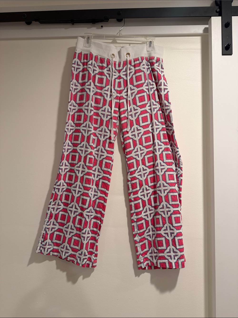 All For Color Pink and White Wide Leg Pants